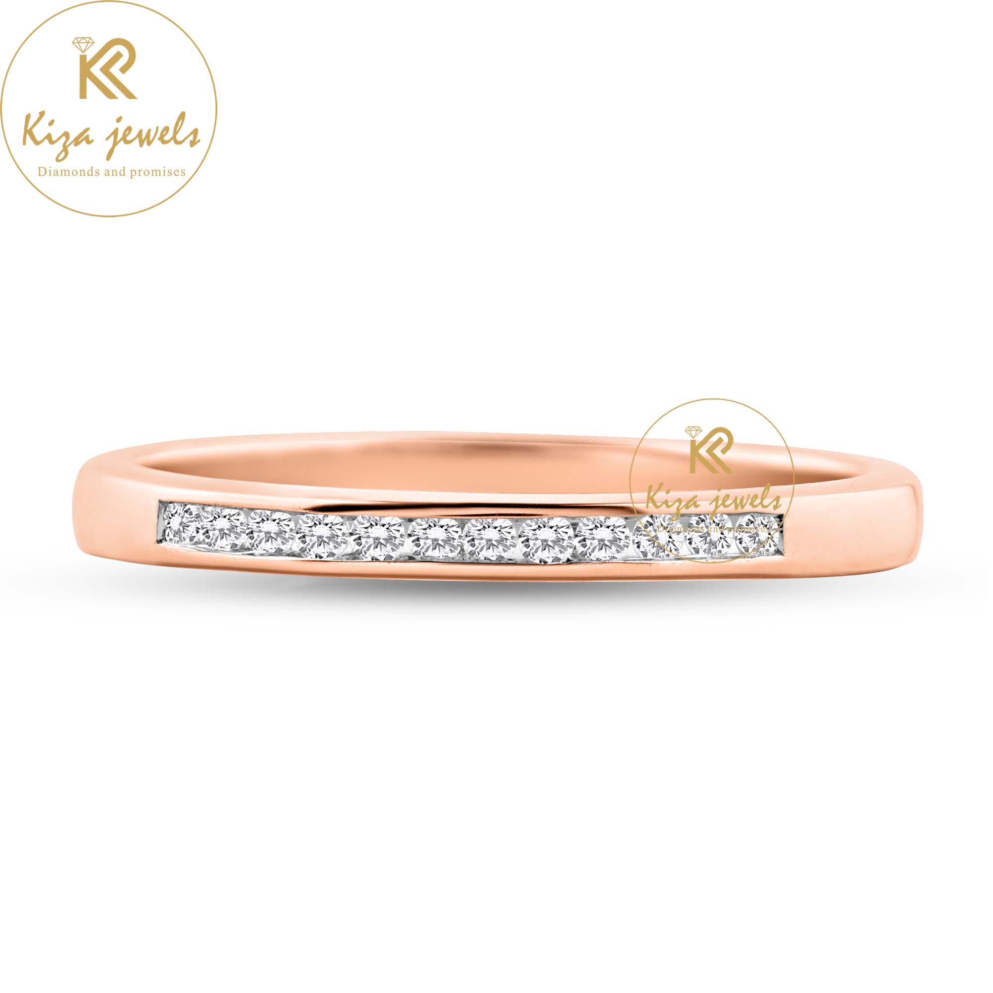 0.10 TDW Round Cut Women's Diamond Ring Band