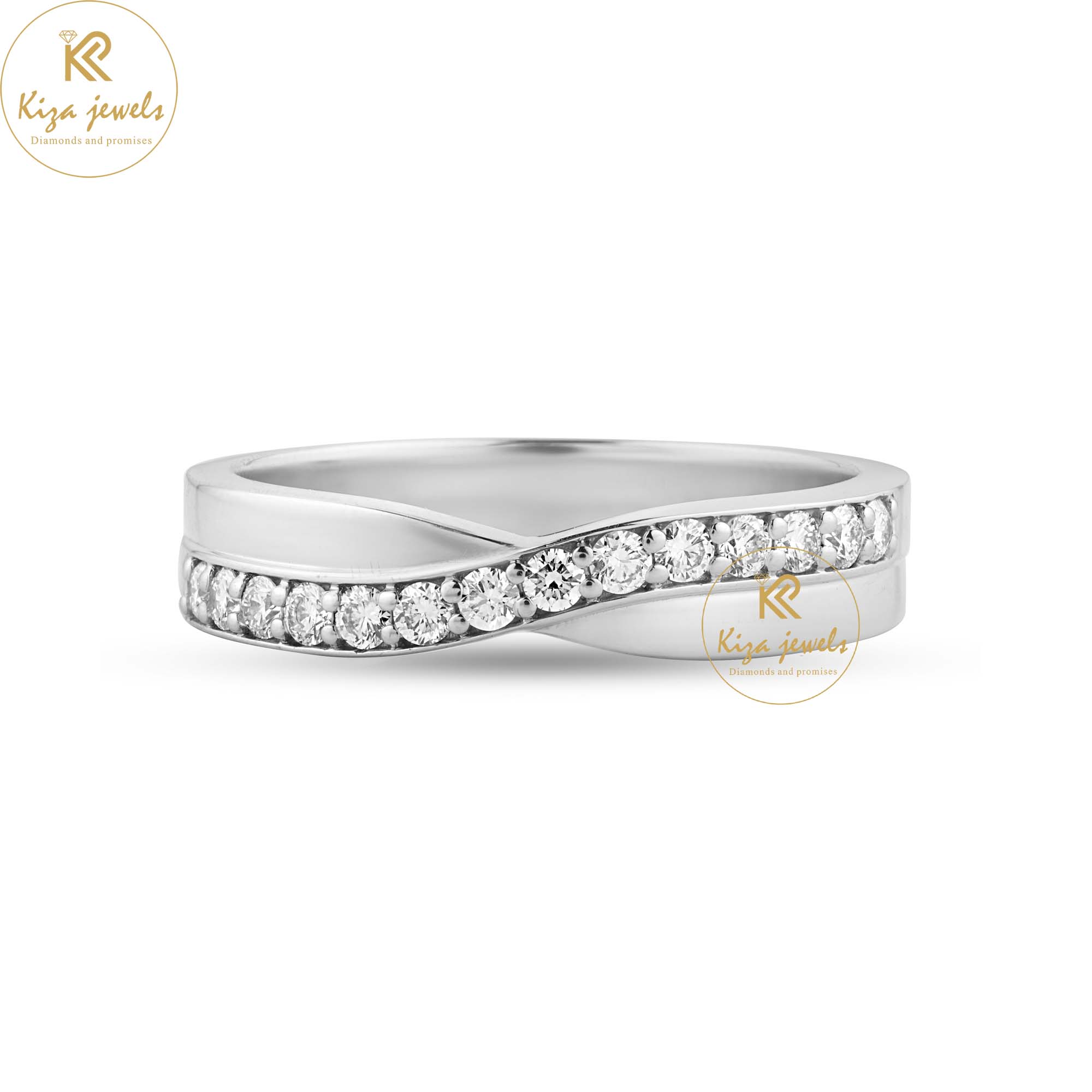 0.294 TDW Round Cut Women's Diamond Band Ring