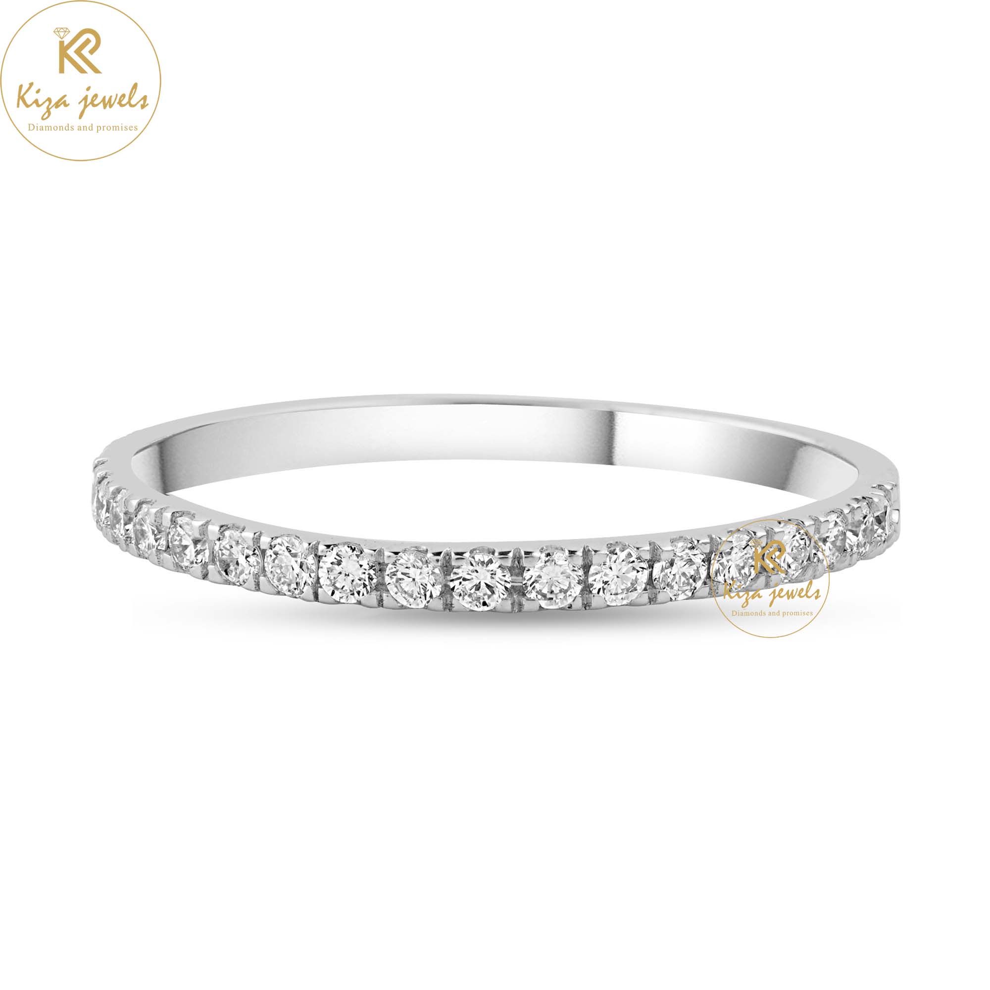 0.27 TDW Round Cut Women's Diamond Band Ring