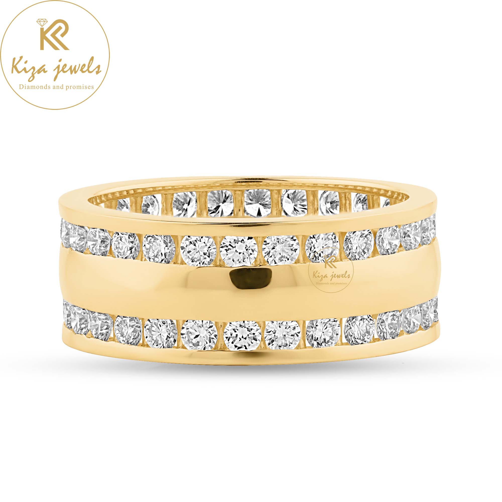 1.67 TDW Round Cut Women's Diamond Band Ring