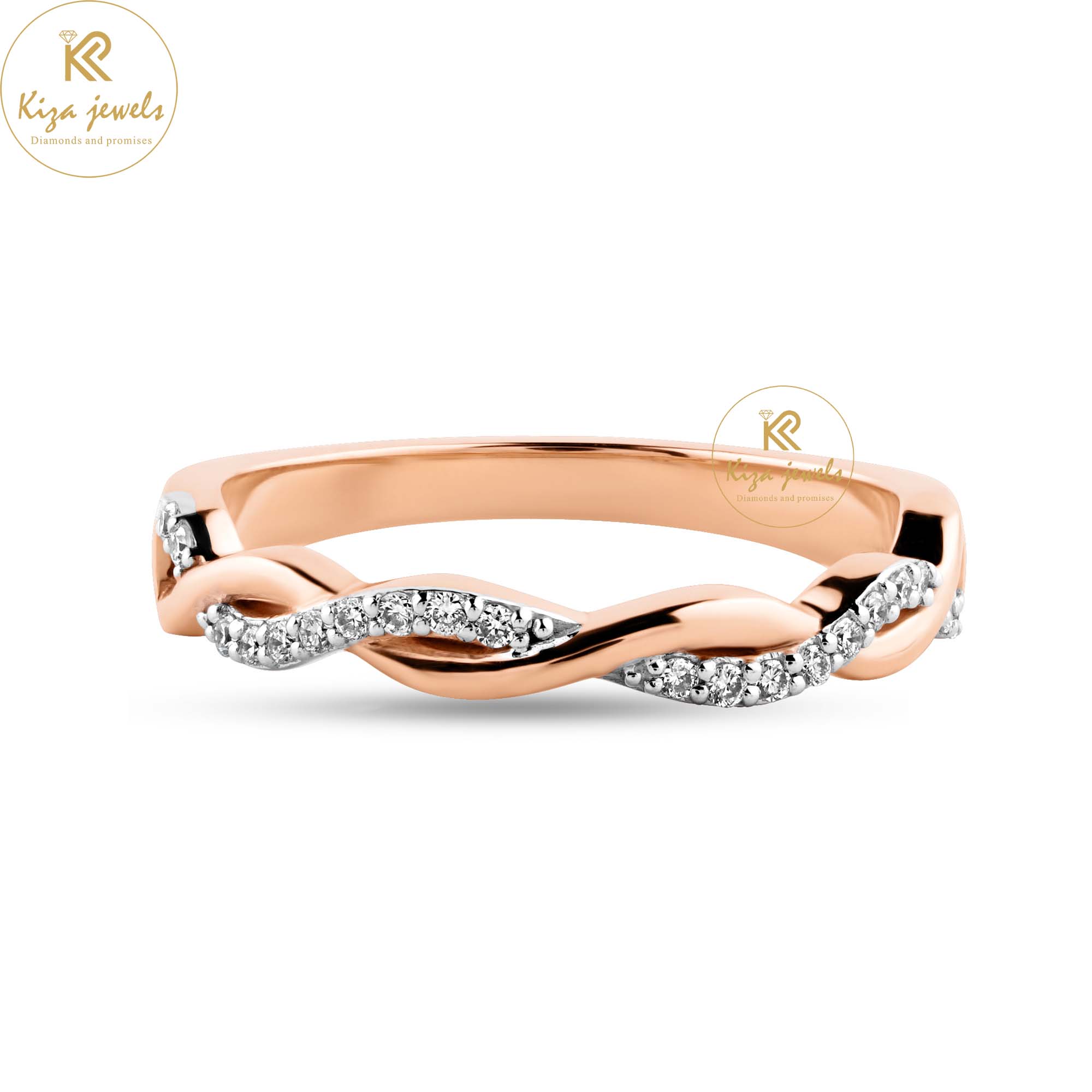 0.10 TDW Round Cut Women's Diamond Band Ring