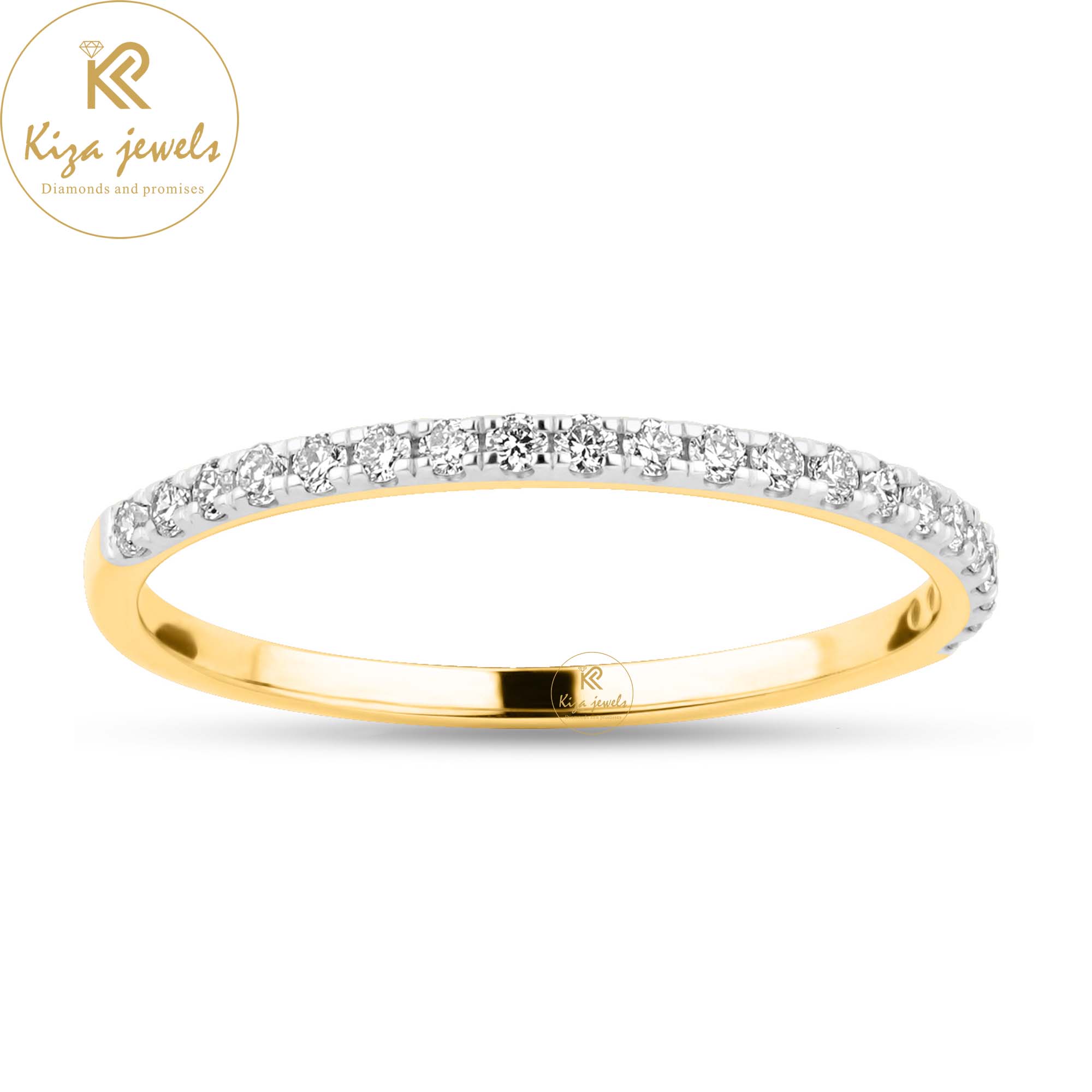 0.21 TDW Round Cut Women's Diamond Band Ring