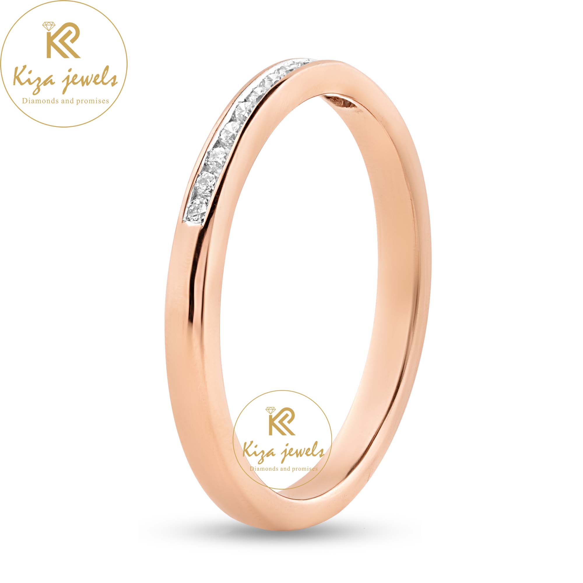 0.10 TDW Round Cut Women's Diamond Ring Band