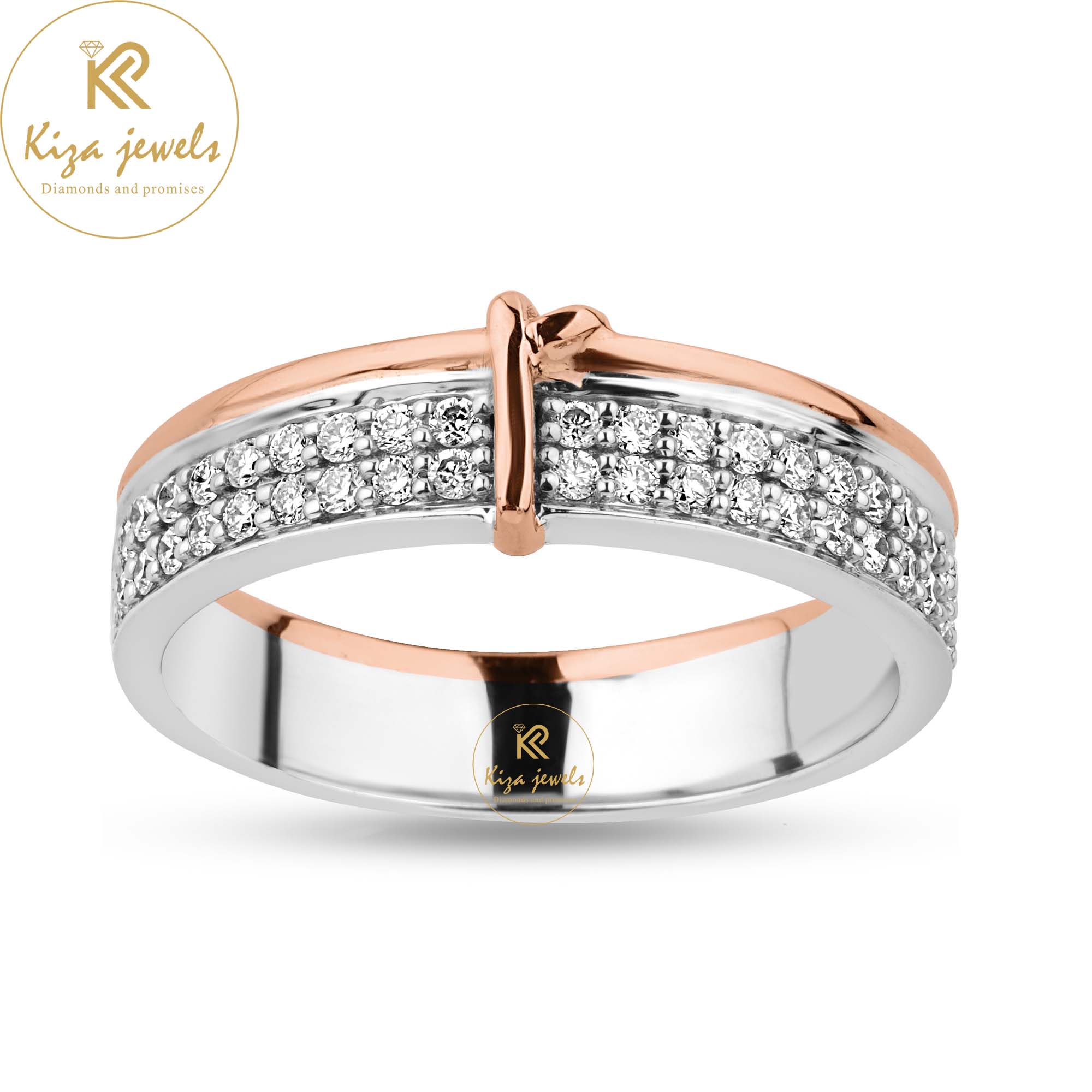 0.26 TDW Round Cut Women's Diamond Band Ring