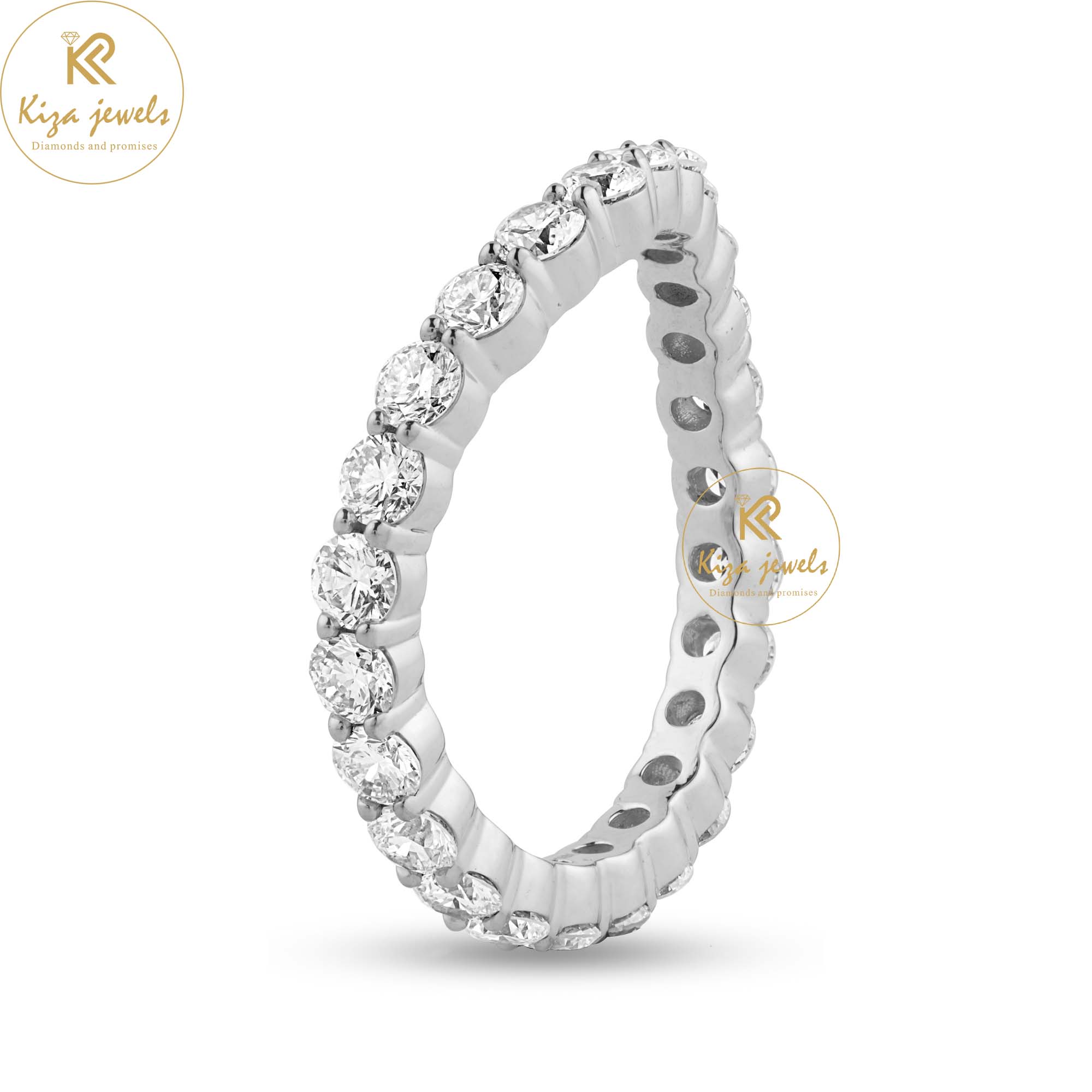 1.925 TDW Round Cut Diamond Women's Band Ring