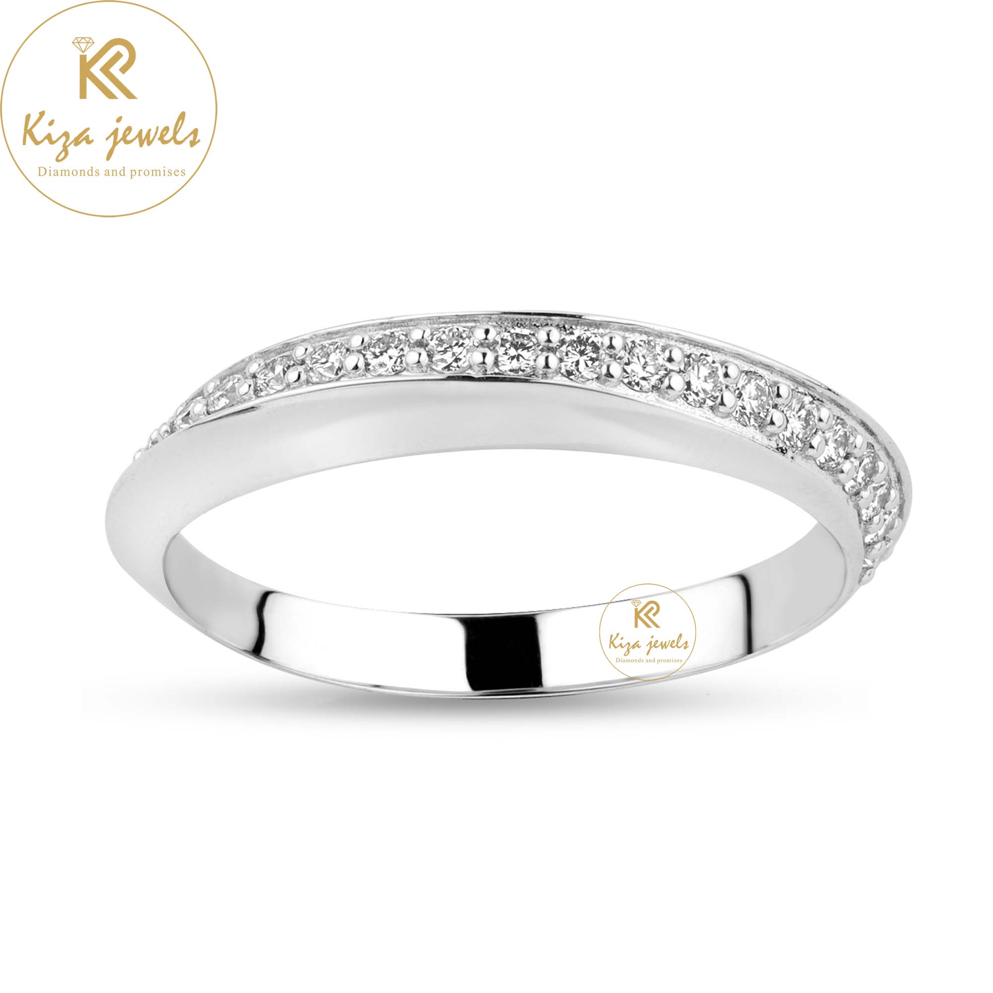 0.18 TDW Round Cut Women's Diamond Band Ring