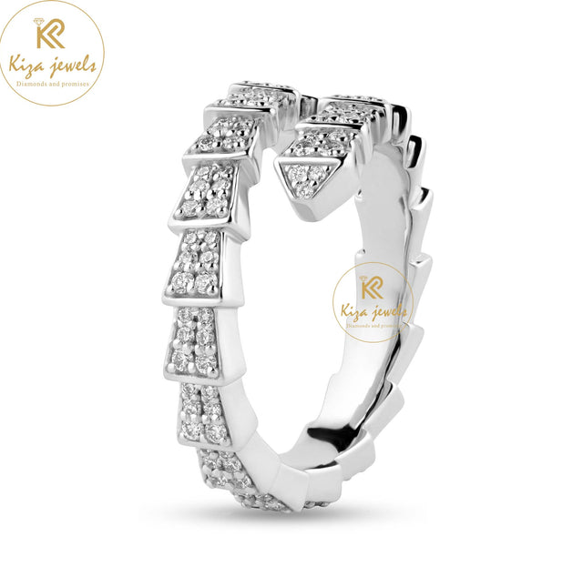 0.72 TDW Round Cut Women's Diamond Band Ring