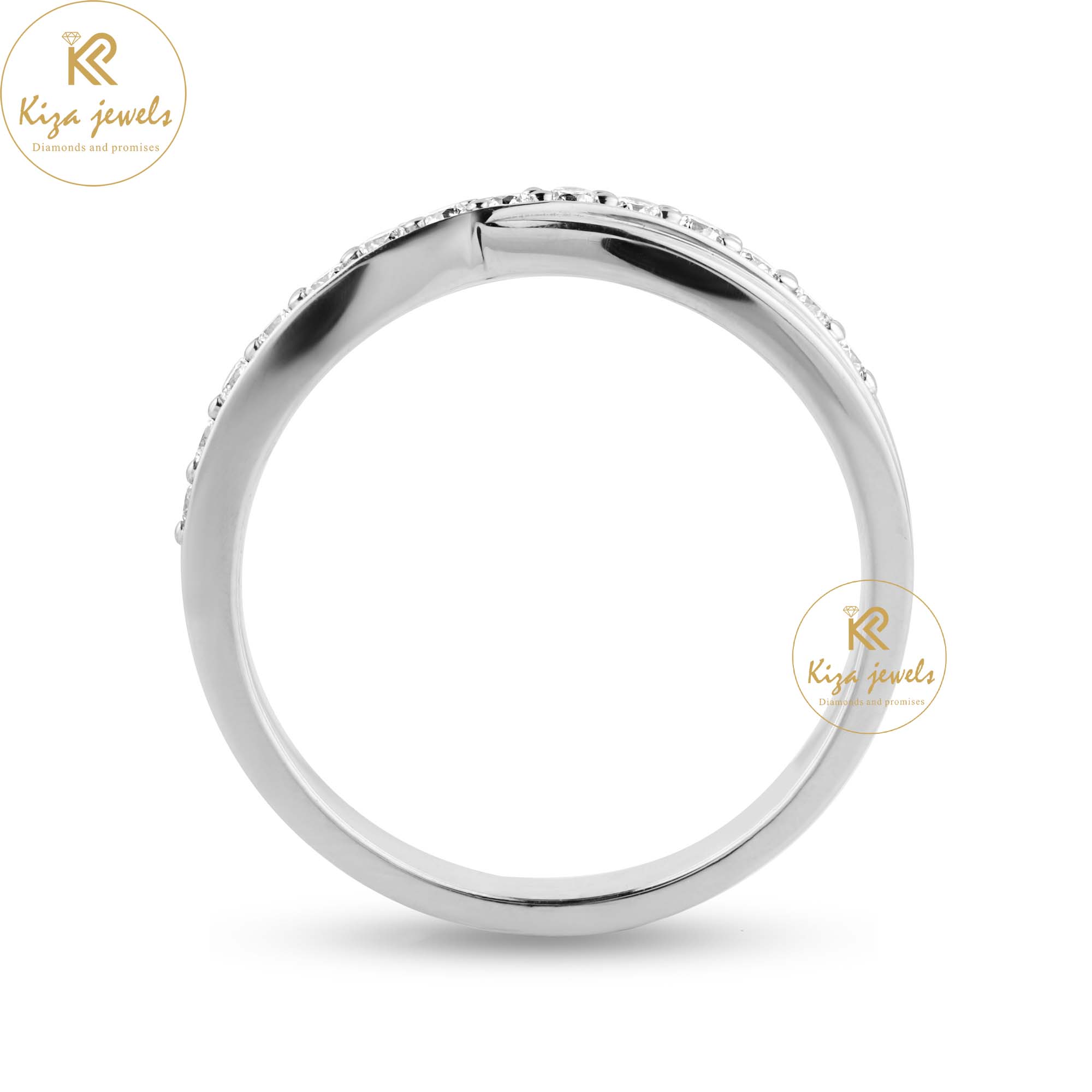 0.294 TDW Round Cut Women's Diamond Band Ring