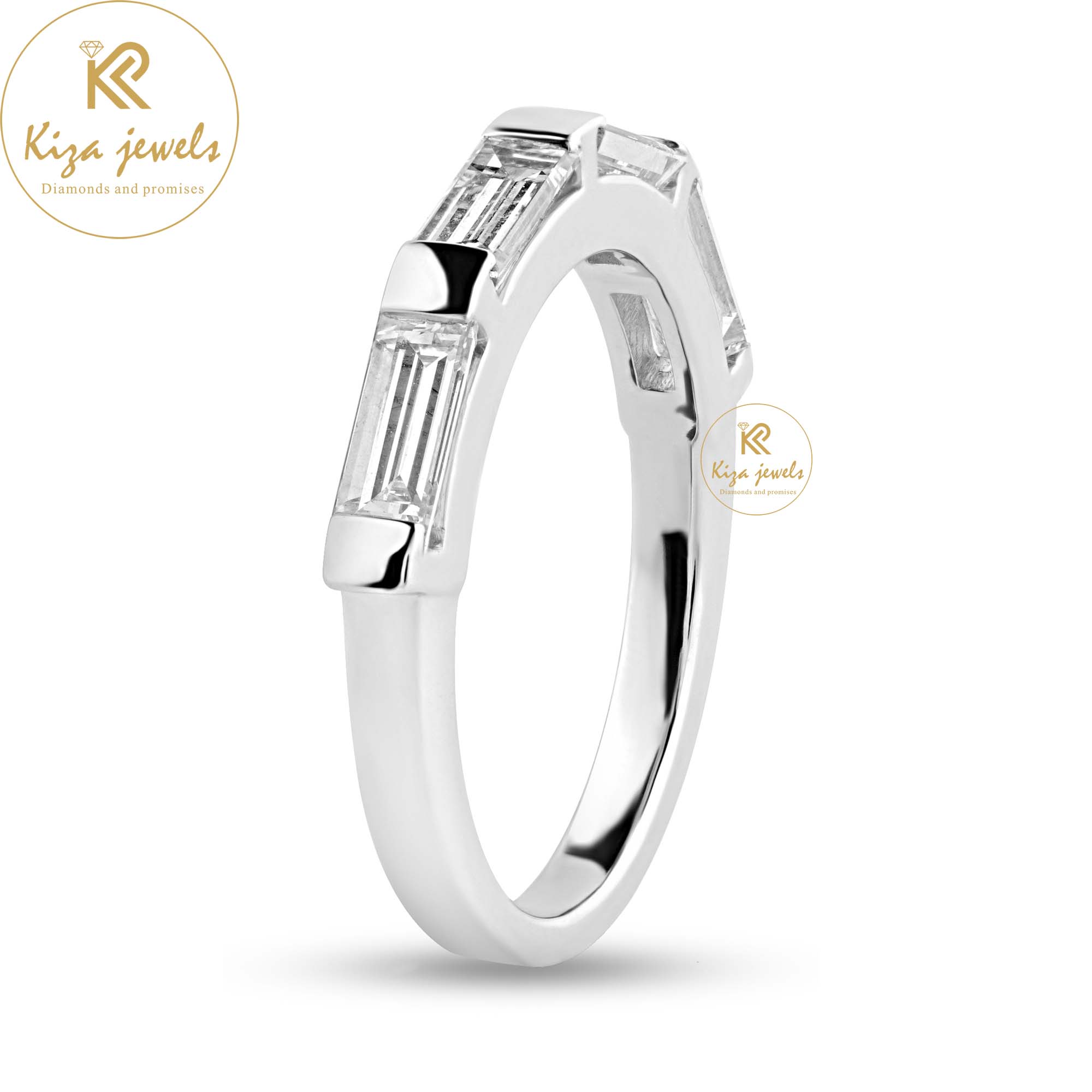 2.00 TDW Baguette Cut Women's Diamond Band Ring