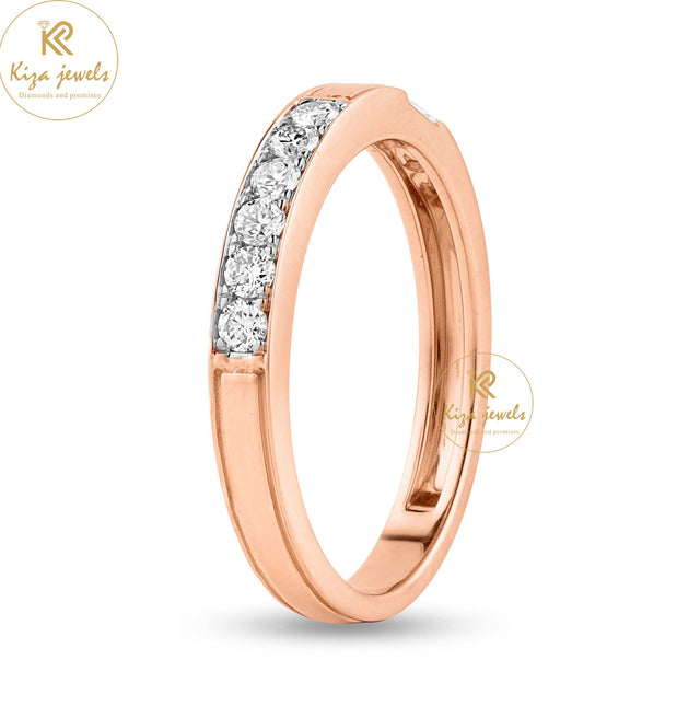 0.303 TDW Round & Baguette Cut Diamond Women's Band Ring