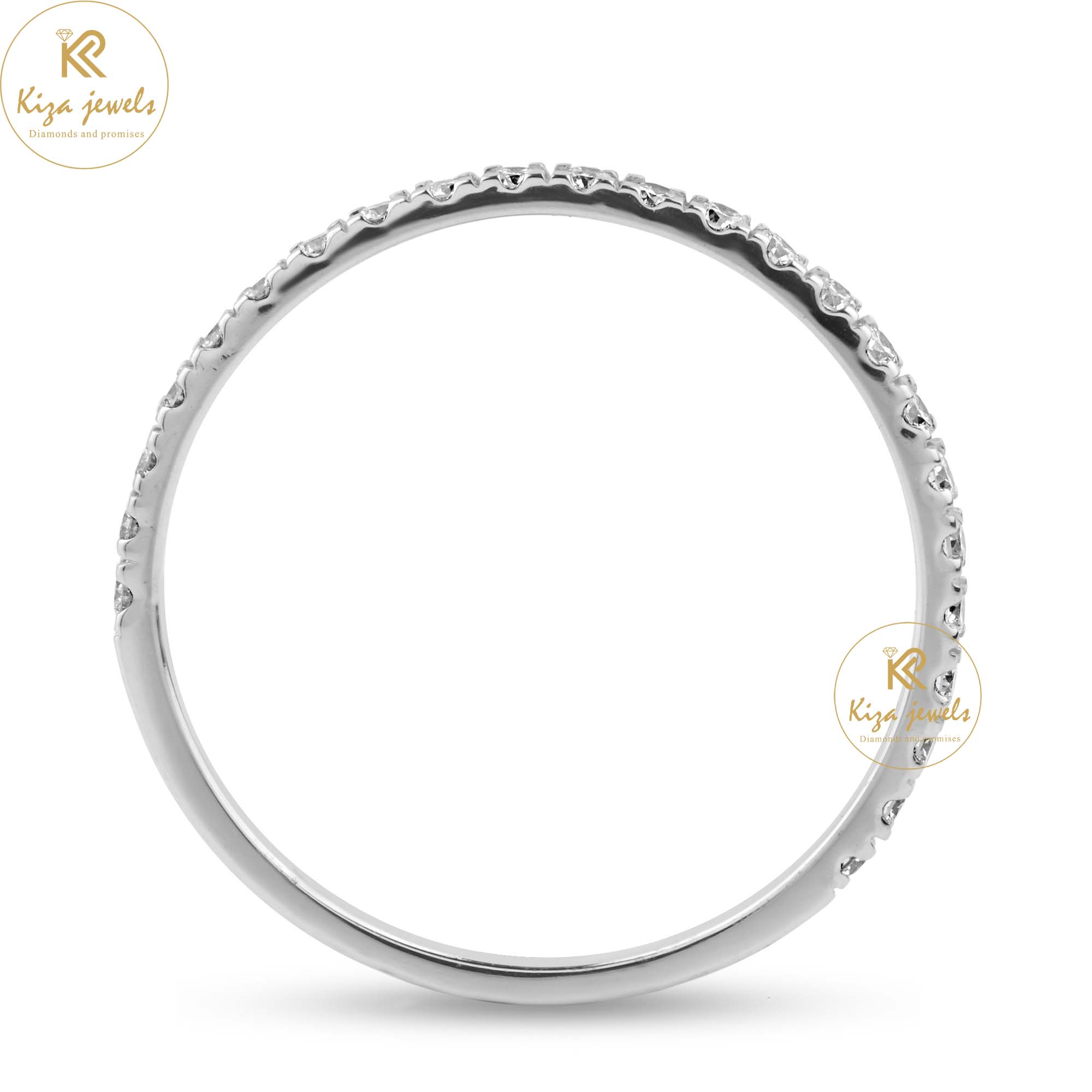 0.27 TDW Round Cut Women's Diamond Band Ring