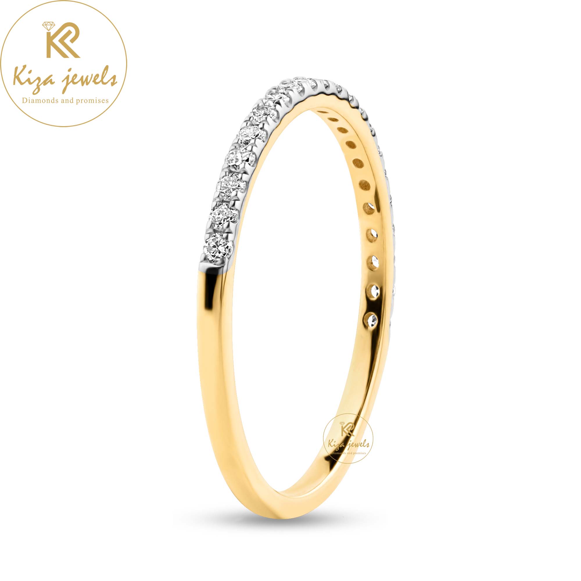 0.21 TDW Round Cut Women's Diamond Band Ring