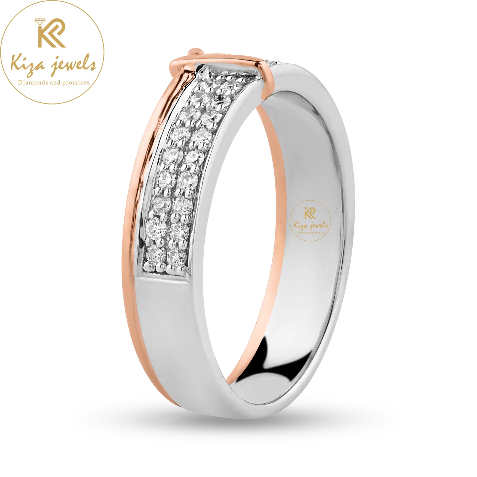 0.26 TDW Round Cut Women's Diamond Band Ring