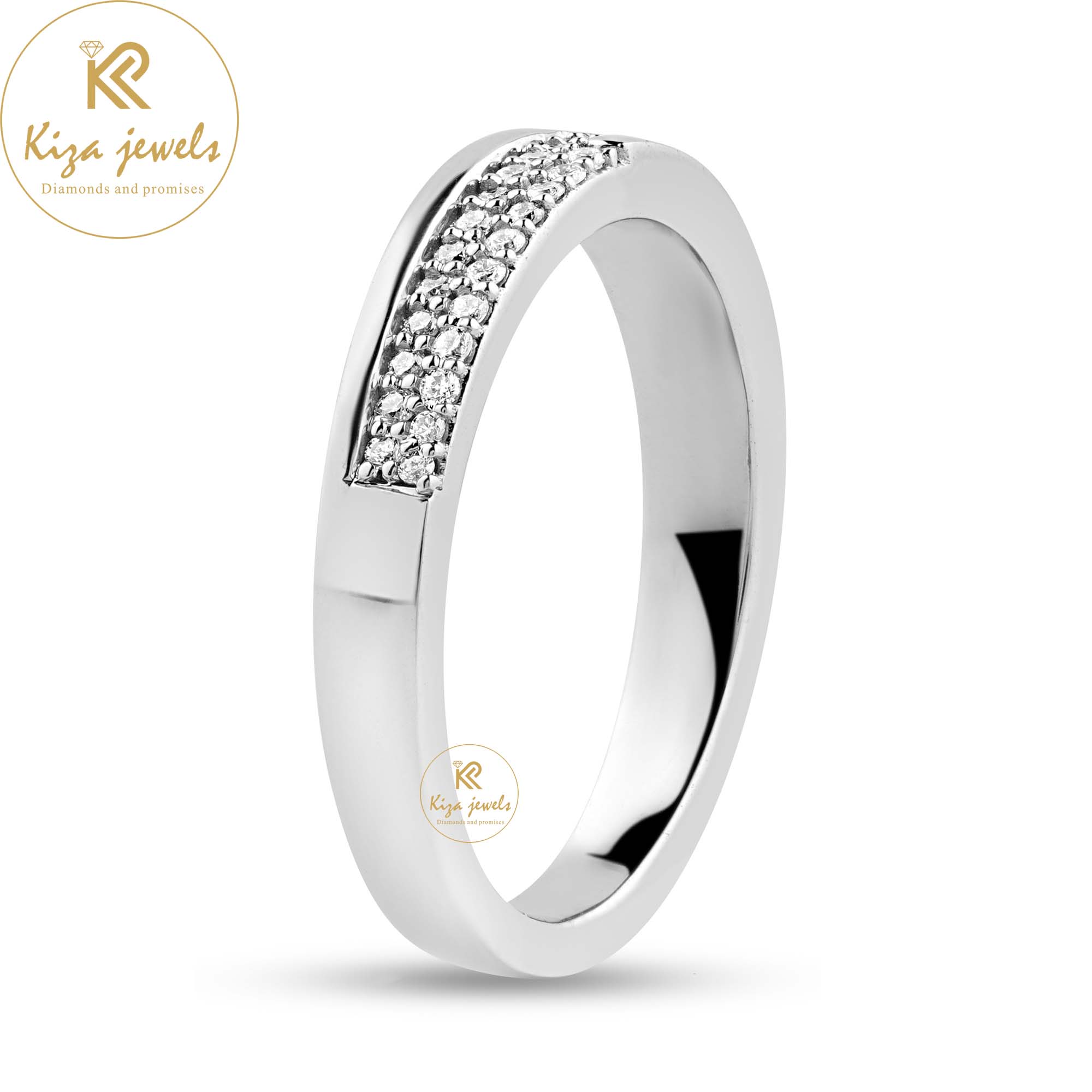 0.24 TDW Round Cut Women's Diamond Band Ring