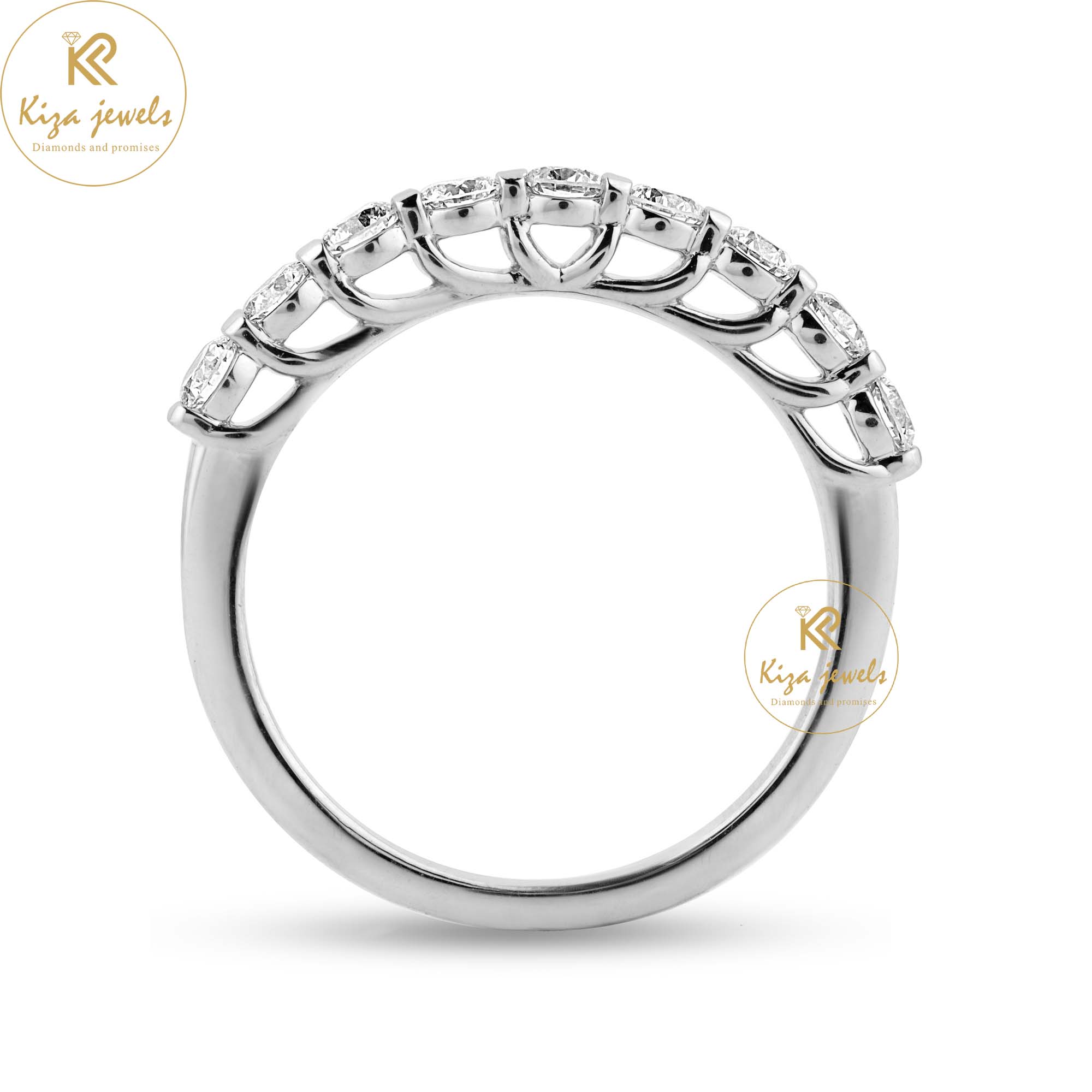 0.70 TDW Round Cut Women's Diamond Band Ring