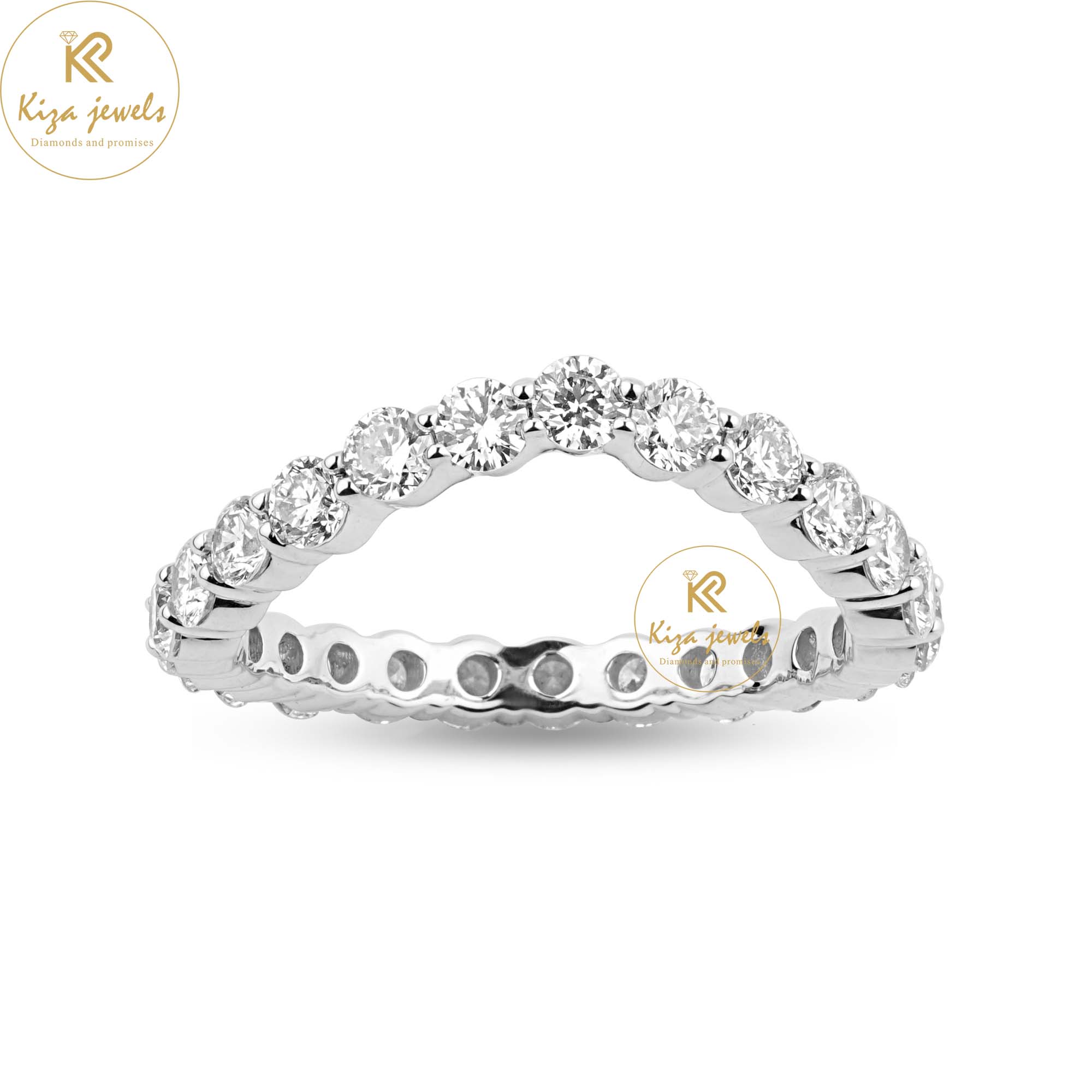 1.925 TDW Round Cut Diamond Women's Band Ring