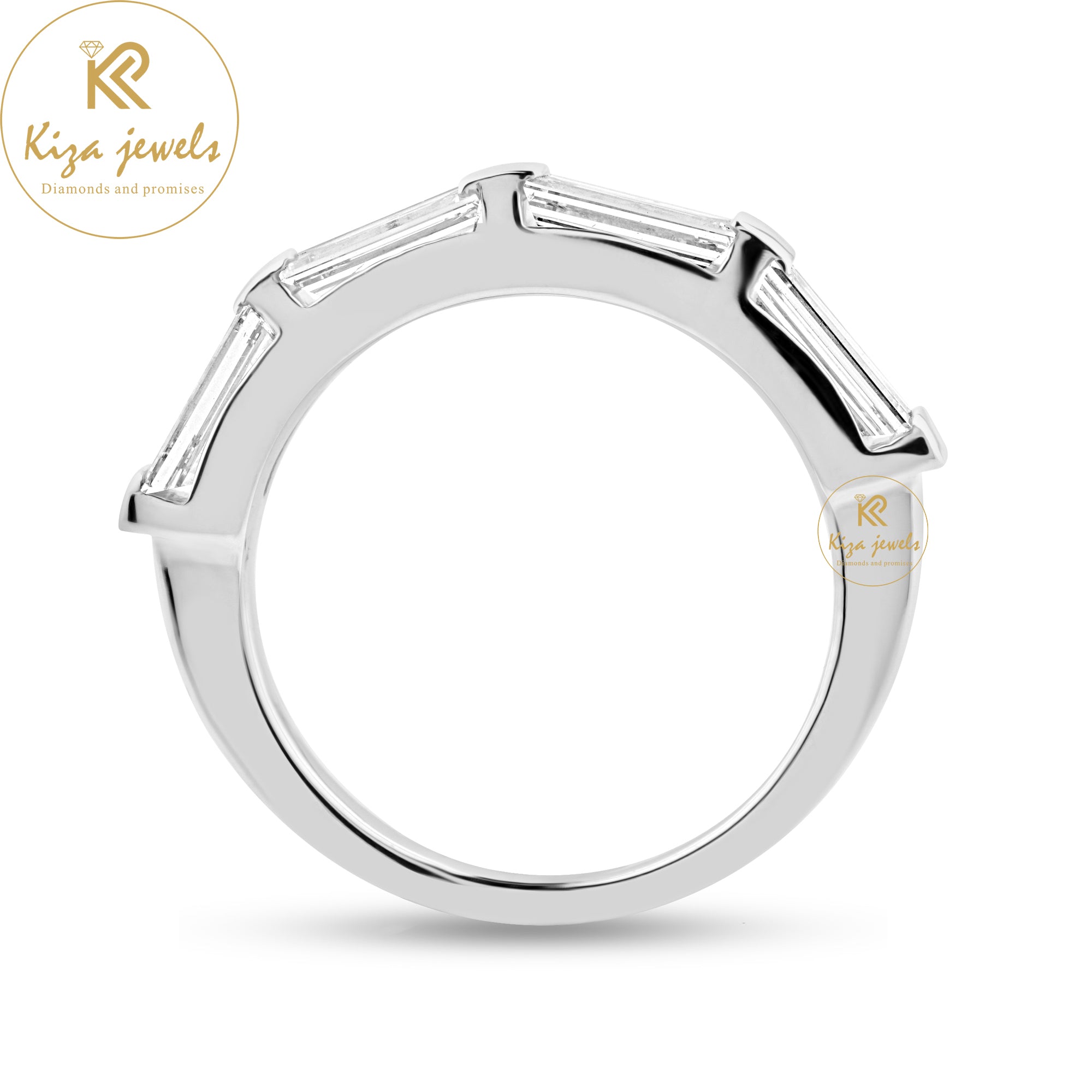 2.00 TDW Baguette Cut Women's Diamond Band Ring