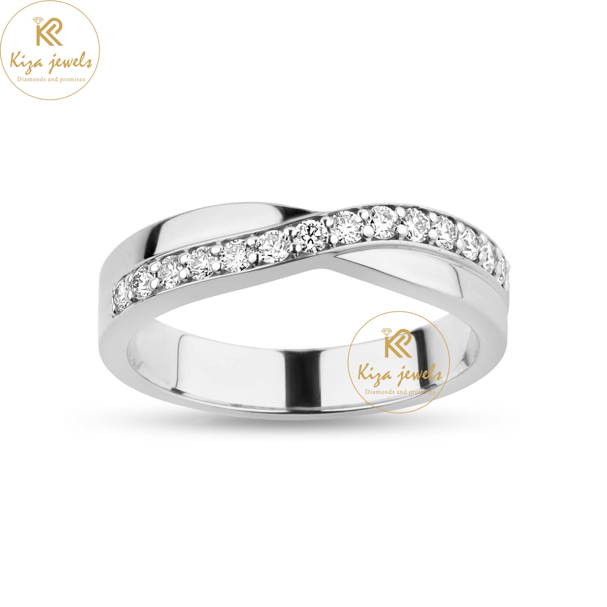 0.294 TDW Round Cut Women's Diamond Band Ring