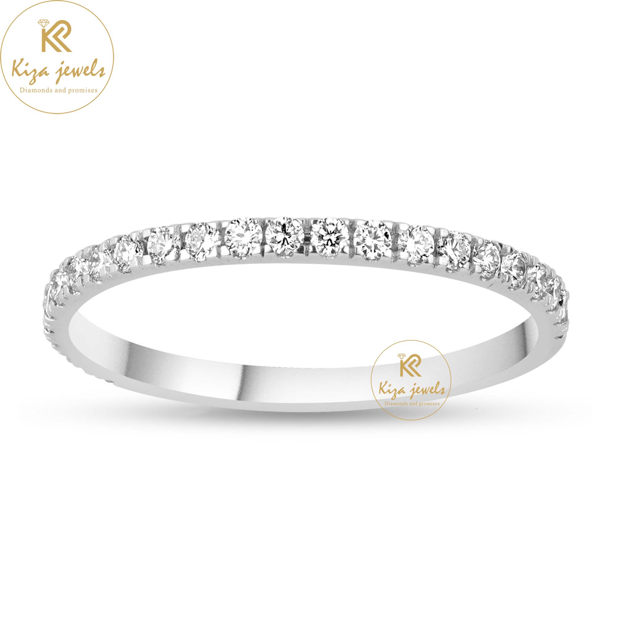 0.27 TDW Round Cut Women's Diamond Band Ring