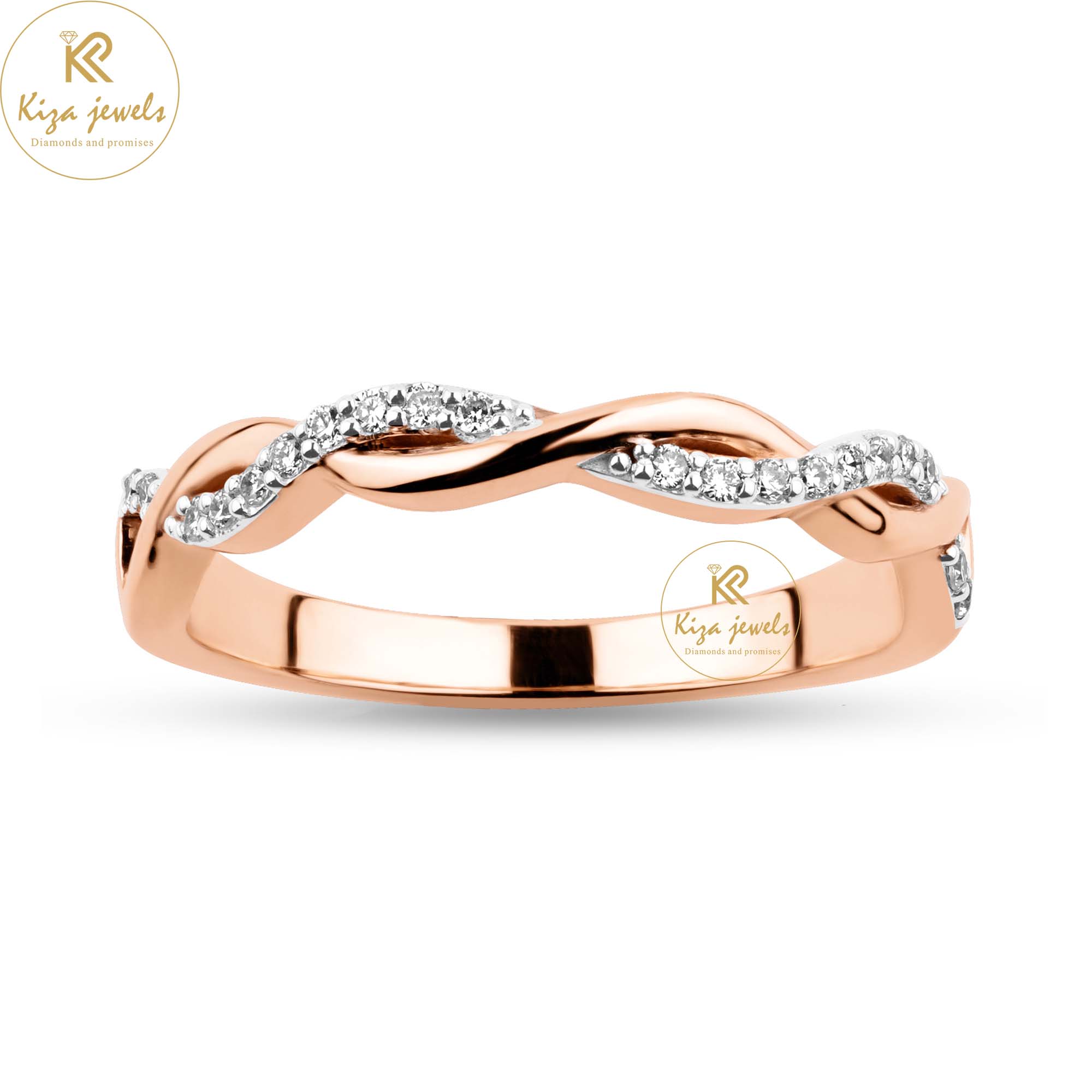 0.10 TDW Round Cut Women's Diamond Band Ring