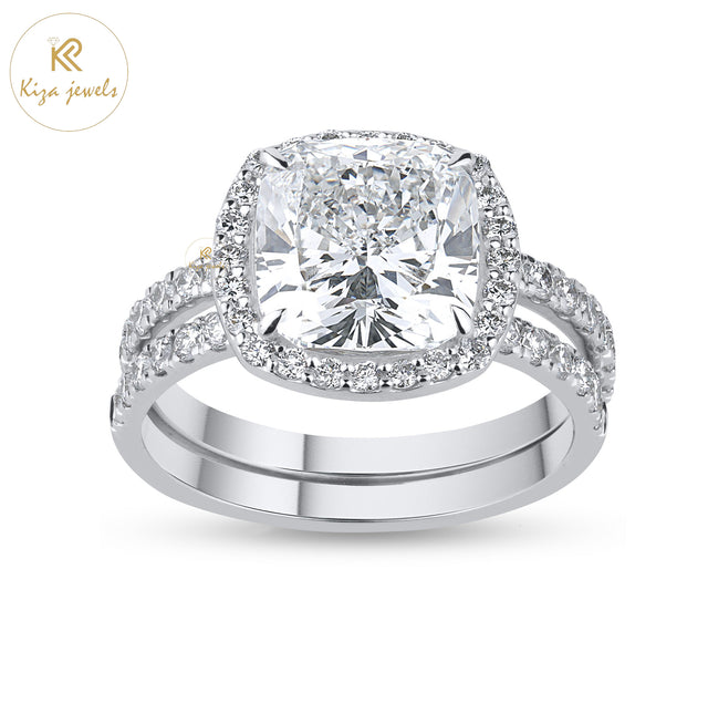 1.84 TDW Cushion Cut Women's Diamond Ring with Band