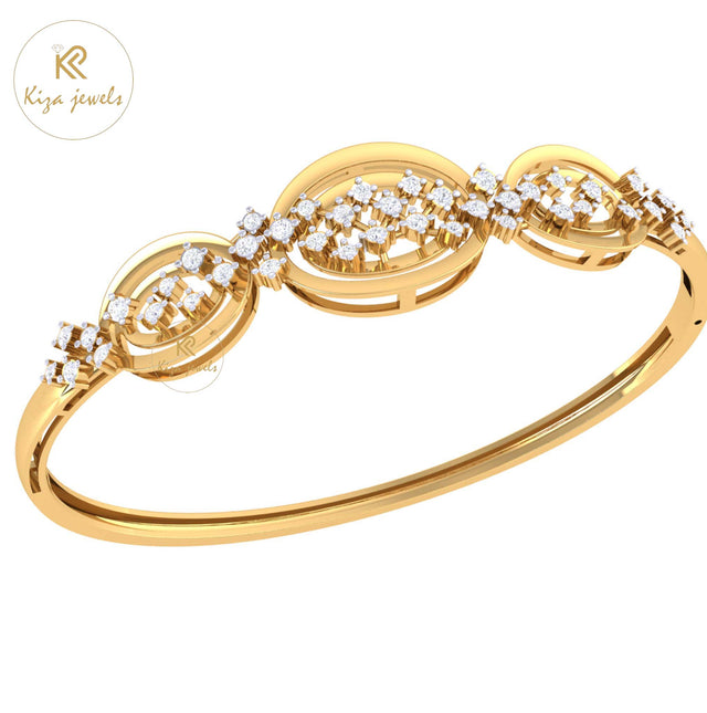 0.69 TDW Round Cut Diamond Bangle Bracelet