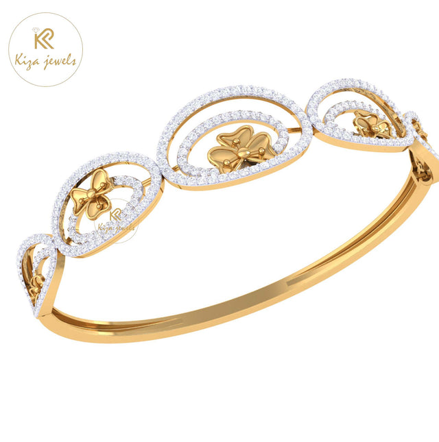 2.05 TDW Round Cut Diamond Bangle Bracelet