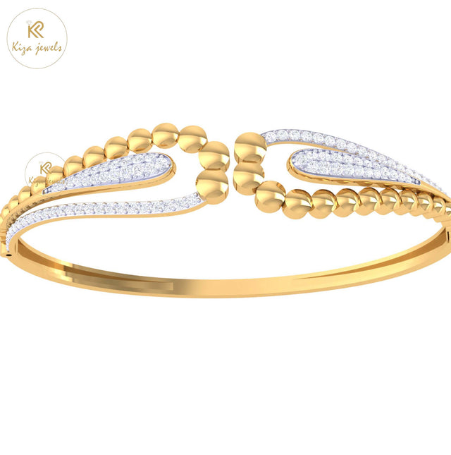 1.11 TDW Round Cut Diamond Bangle Bracelet