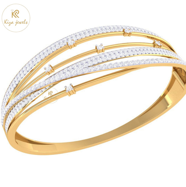 3.01 TDW Round Cut Diamond Bangle Bracelet