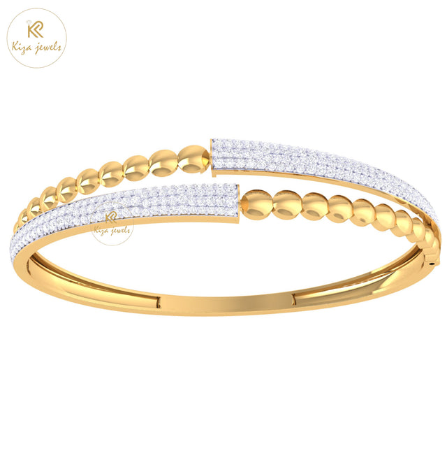 1.17 TDW Round Cut Diamond Bangle Bracelet