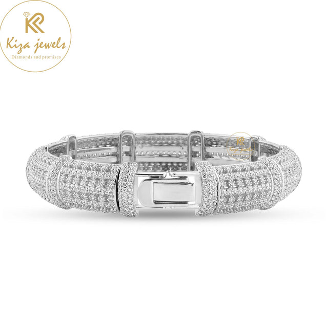 9.164 CT Round Cut Diamond Bangle Bracelet