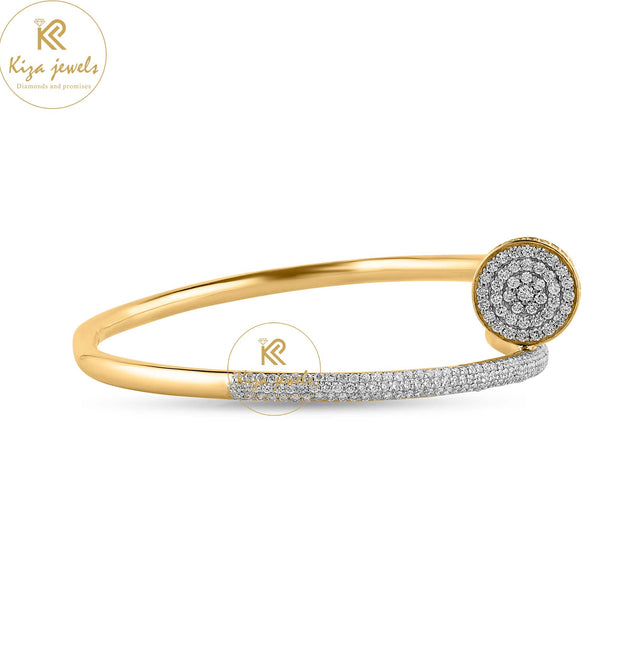 2.837 TDW Round Cut Diamond Bangle Bracelet