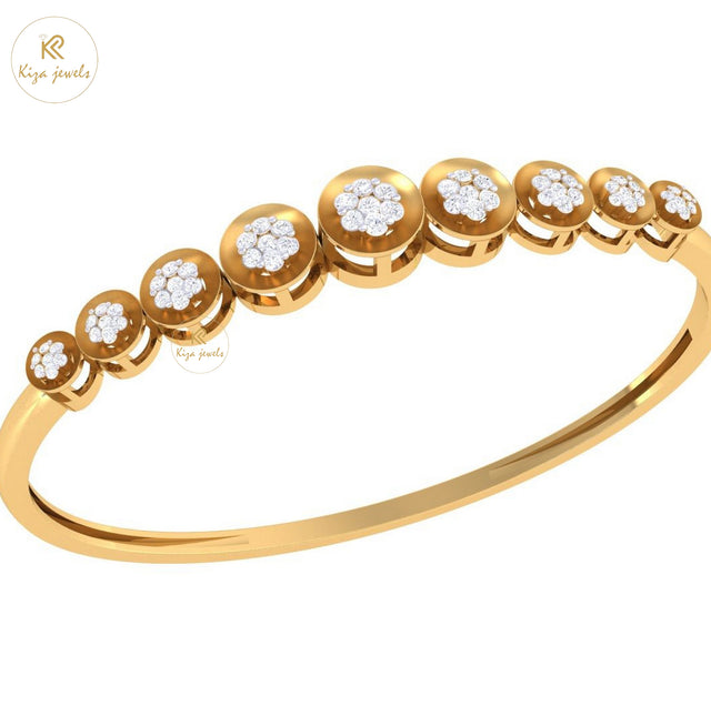 0.67 TDW Round Cut Diamond Women's Bangle Bracelet