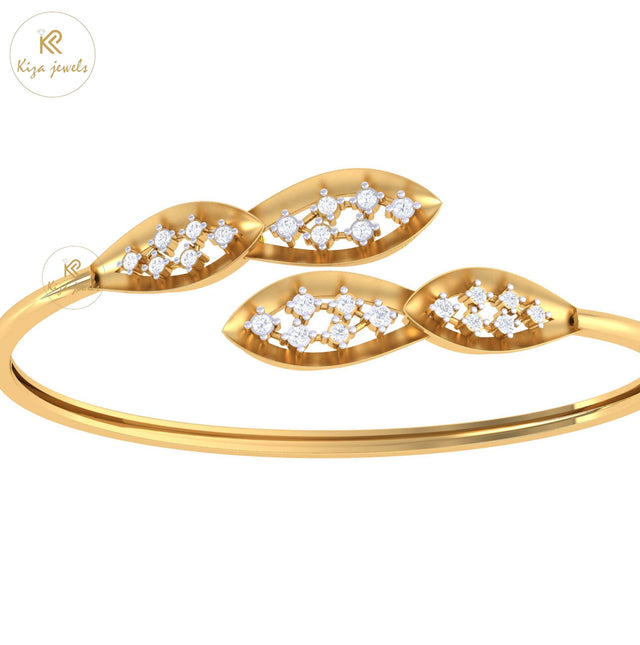 0.39 TDW Round Cut Diamond Bangle Bracelet