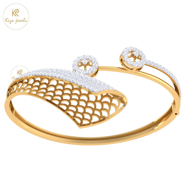 1.83 TDW Round Cut Diamond Bangle Bracelet