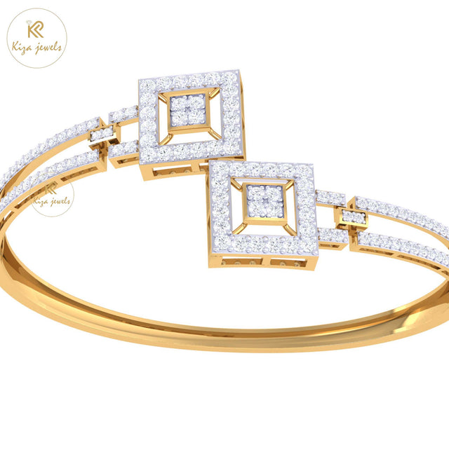 2.34 TDW Round Cut Diamond Bangle Bracelet