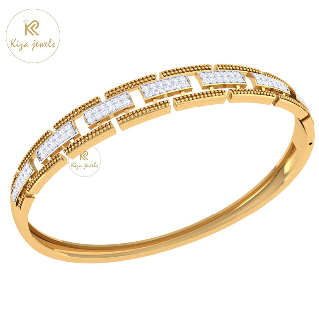 0.86 TDW Round Cut Diamond Bangle Bracelet