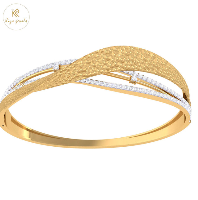 1.44 TDW Round Cut Diamond Bangle Bracelet