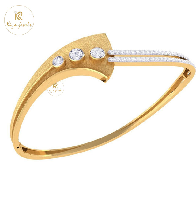 0.667 TDW Round Cut Diamond Women's Bangle Bracelet