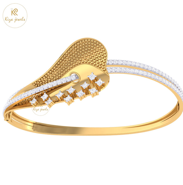 1.58 TDW Round Cut Diamond Women's Bangle Bracelet