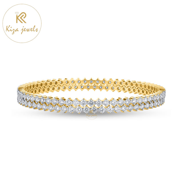 6.81 TDW Round Cut Diamond Women's Bangle Bracelet