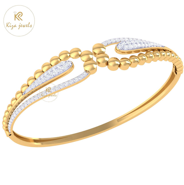 1.11 TDW Round Cut Diamond Bangle Bracelet