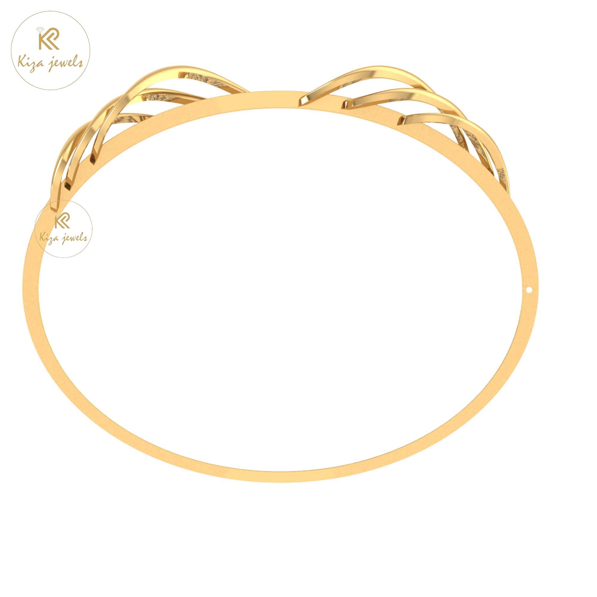 2.158 TDW Round Cut Women's Diamond Bangle Bracelet