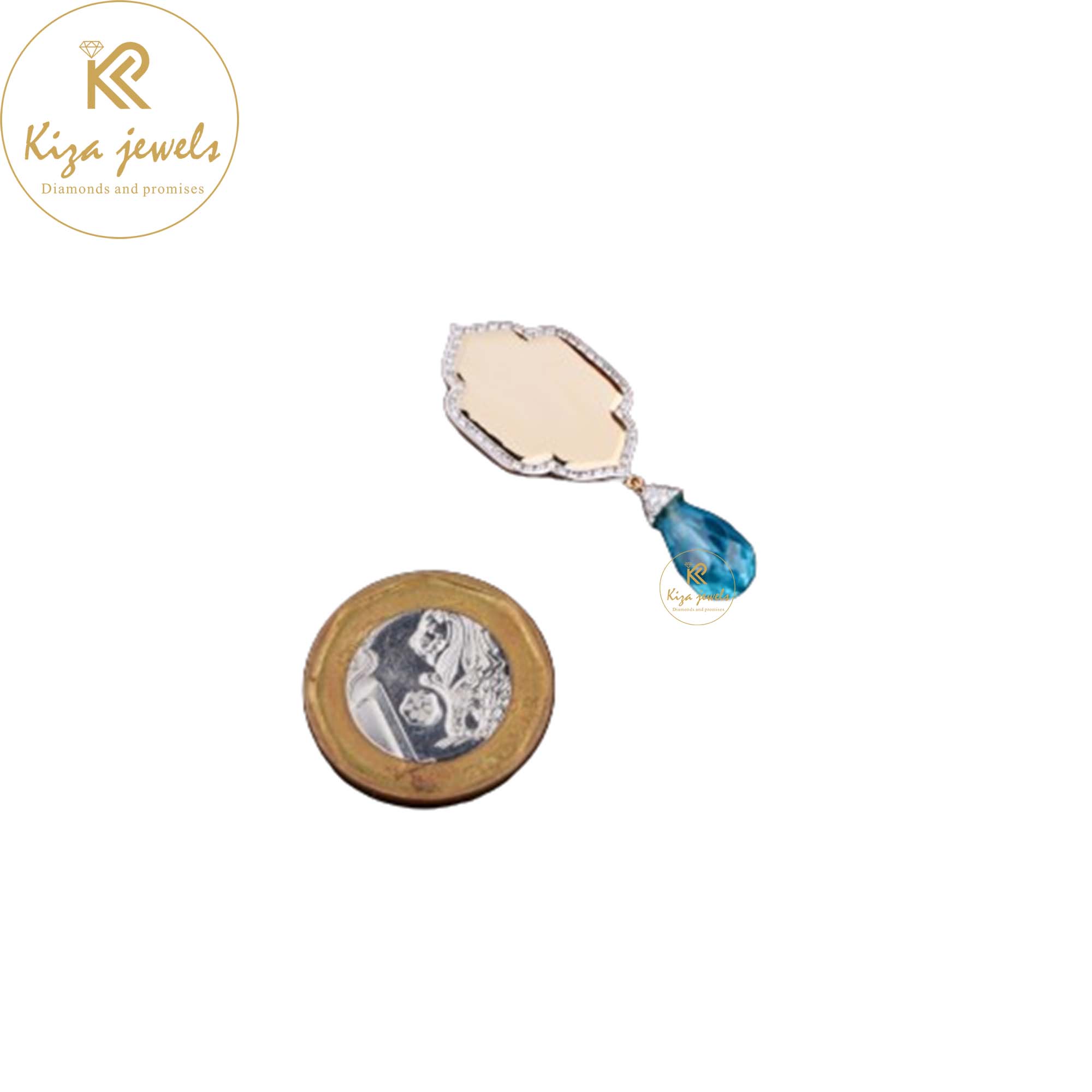 0.37 TDW Round Cut Diamond Yellow Gold Brooch