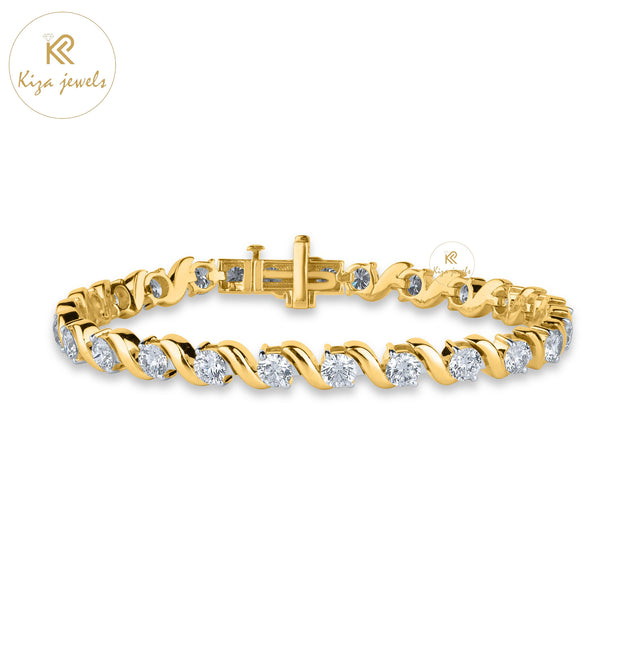 4.90 CT Round Cut Diamond Slider Bracelet