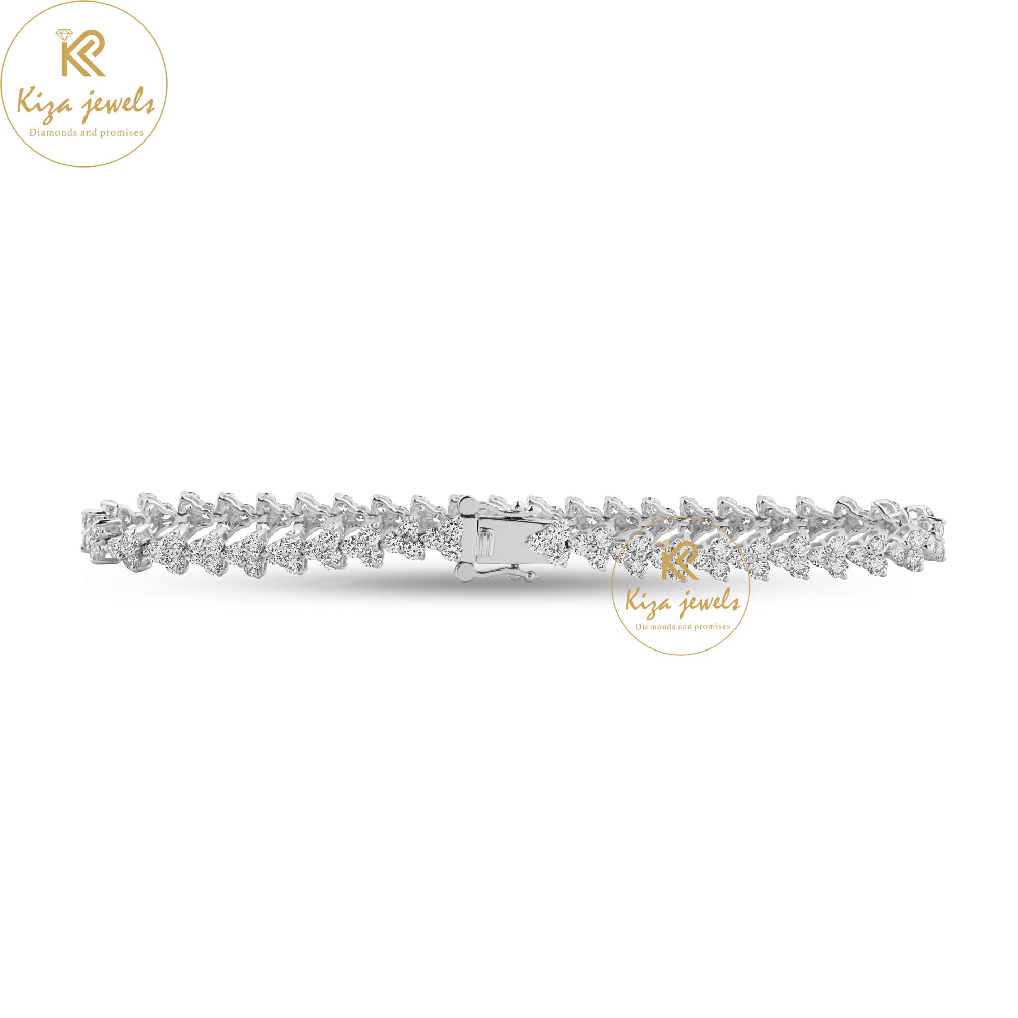 2.82 TDW Round Cut Diamond slider Bracelet