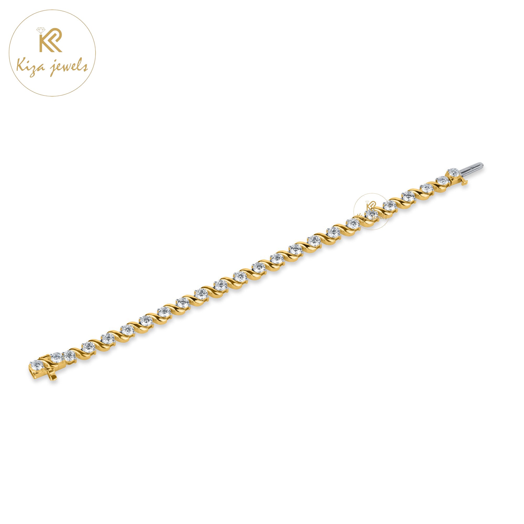 4.90 CT Round Cut Diamond Slider Bracelet