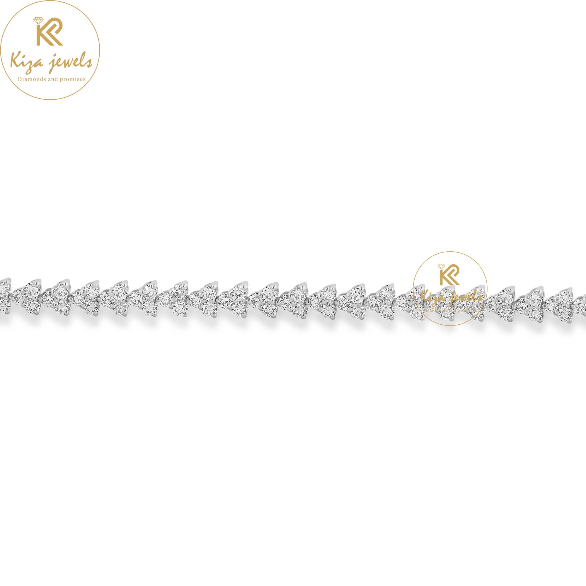 2.82 TDW Round Cut Diamond slider Bracelet