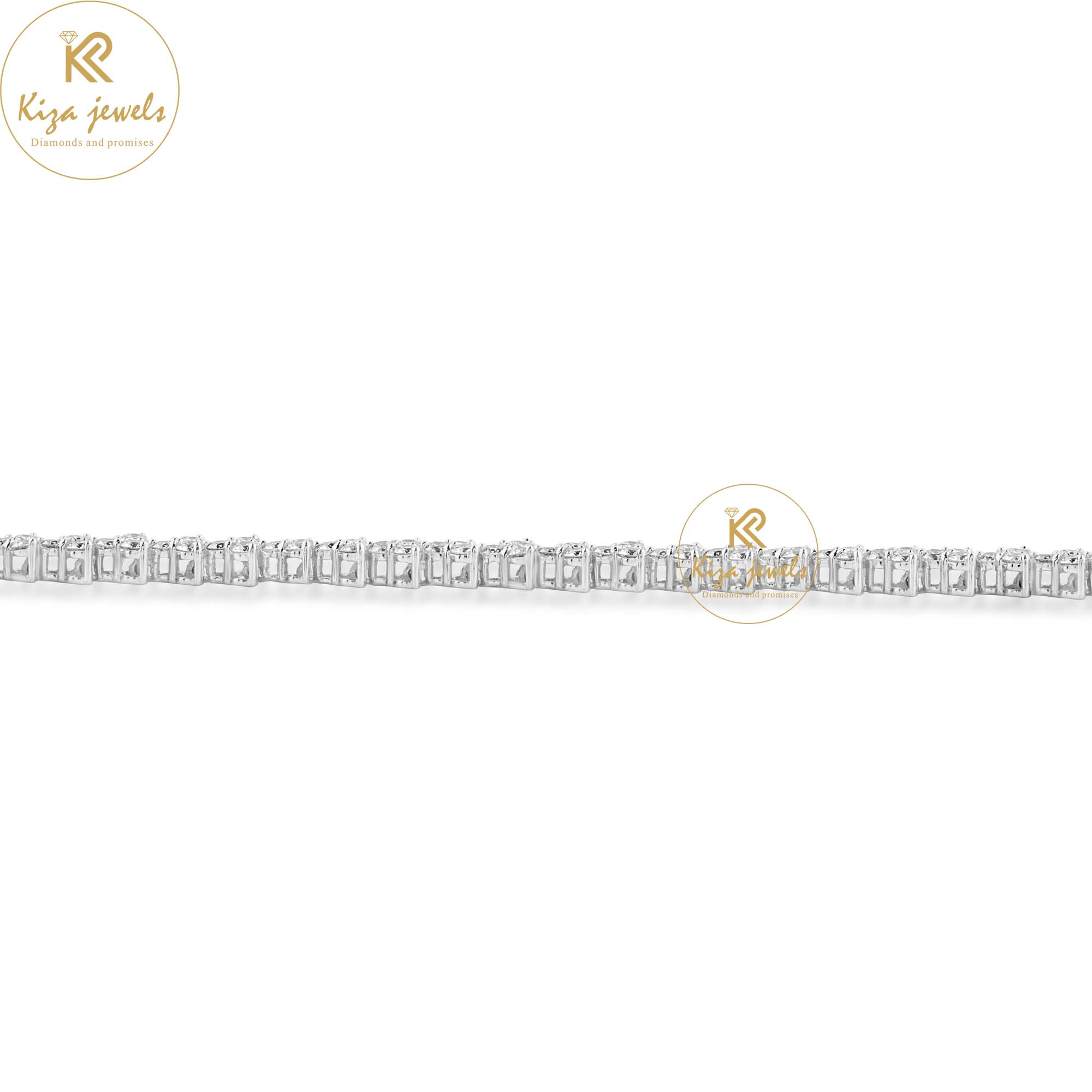 2.82 TDW Round Cut Diamond slider Bracelet