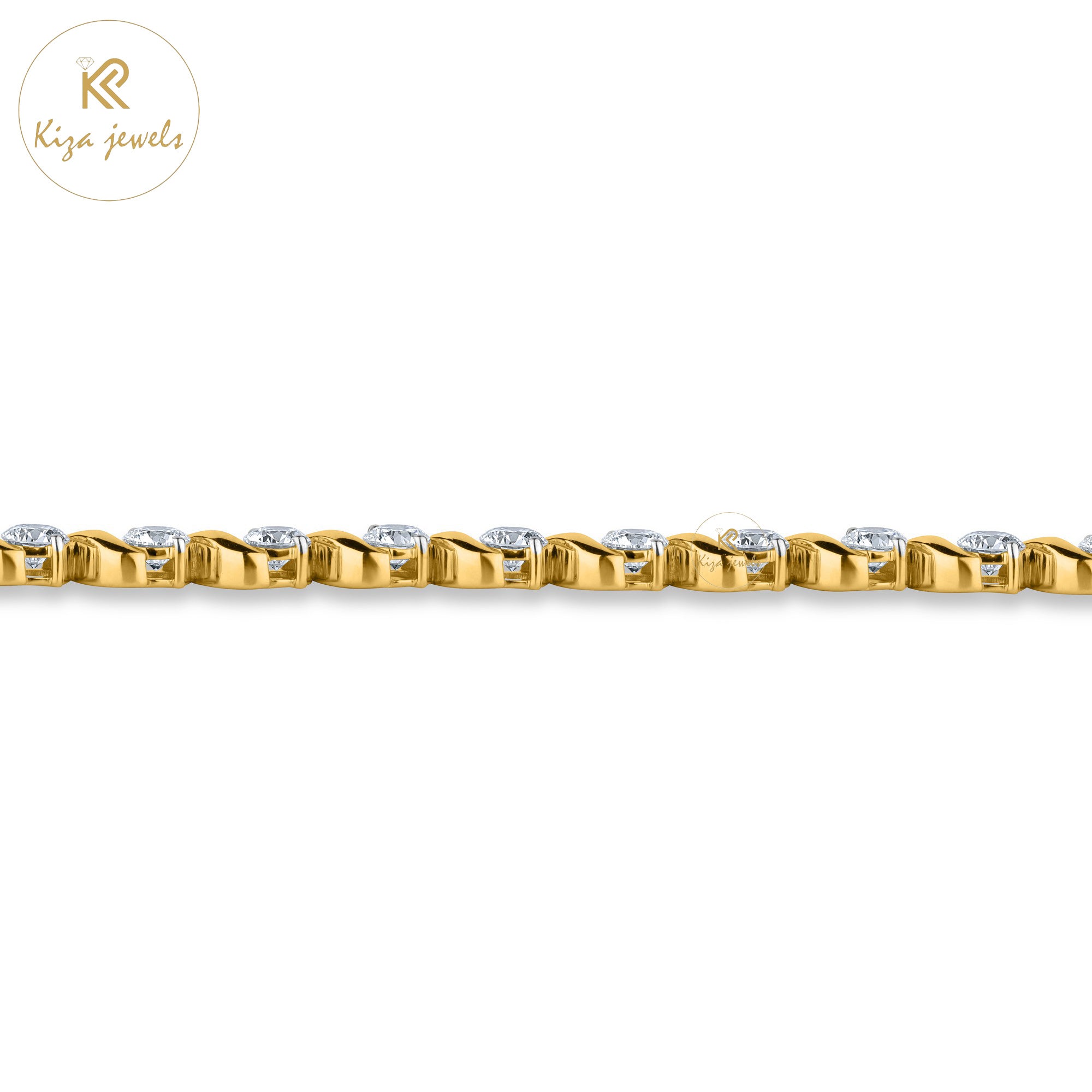 4.90 CT Round Cut Diamond Slider Bracelet